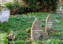 9. Graves in the South West corner of the churchyard